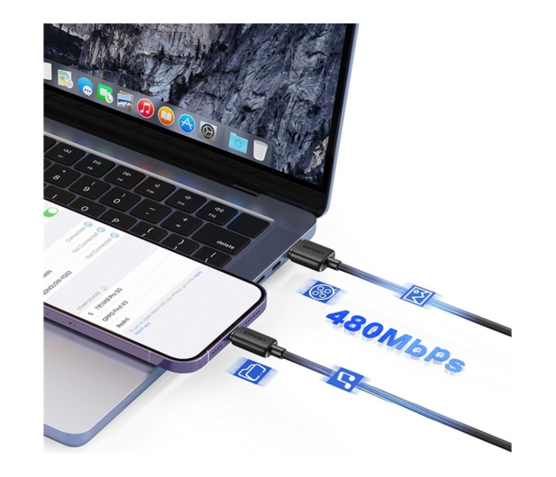 USAMS Kabel US-SJ694 2,4A Lightning do USB-A 2m biały - 1569069 - zdjęcie 6